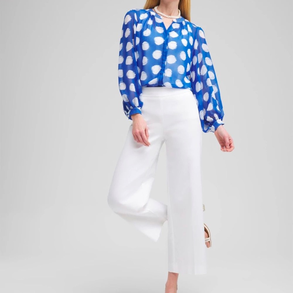 Chico's Blue and White Blouse - Picture 3 of 16